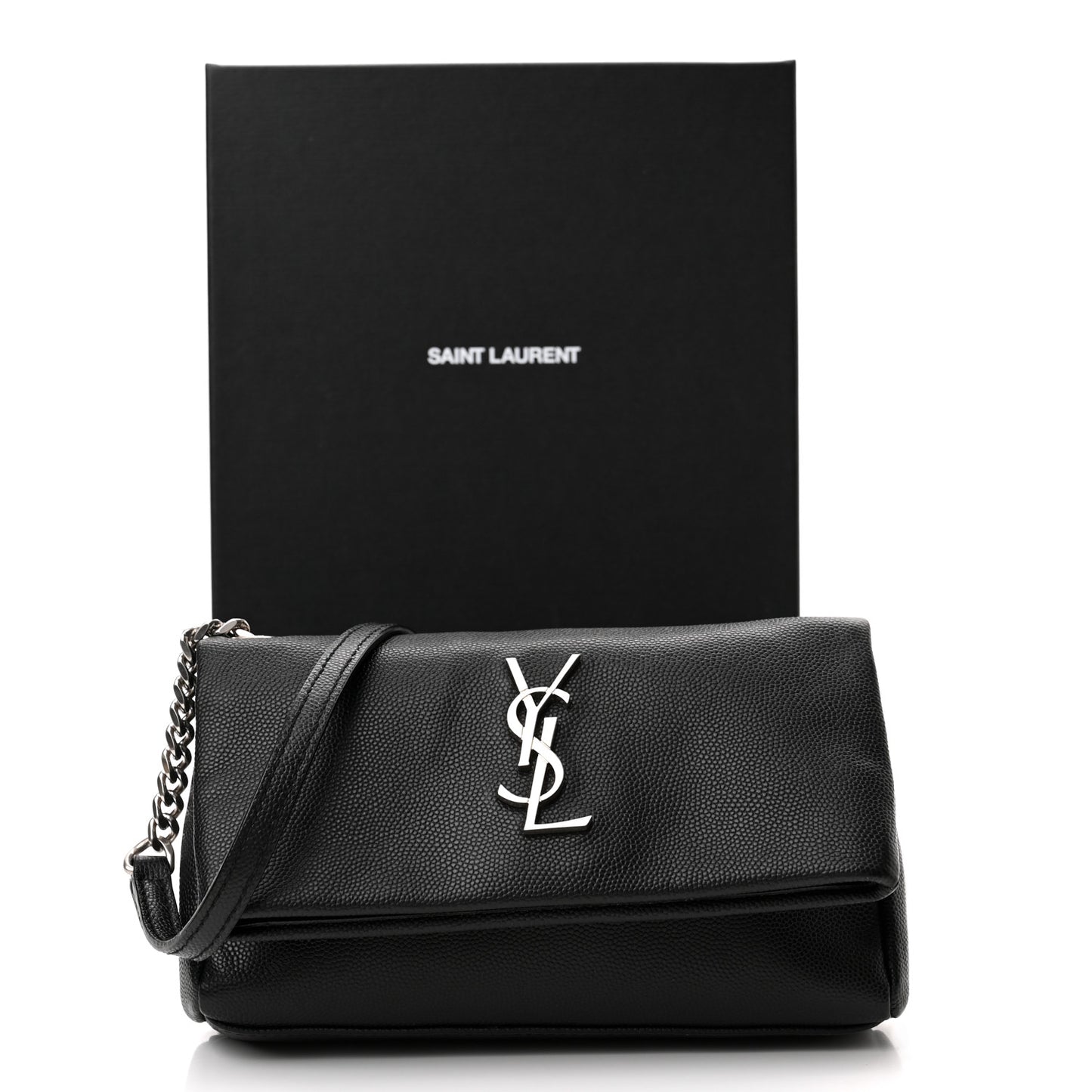 Grain De Poudre Monogram Toy West Hollywood Fold-Over Bag Black