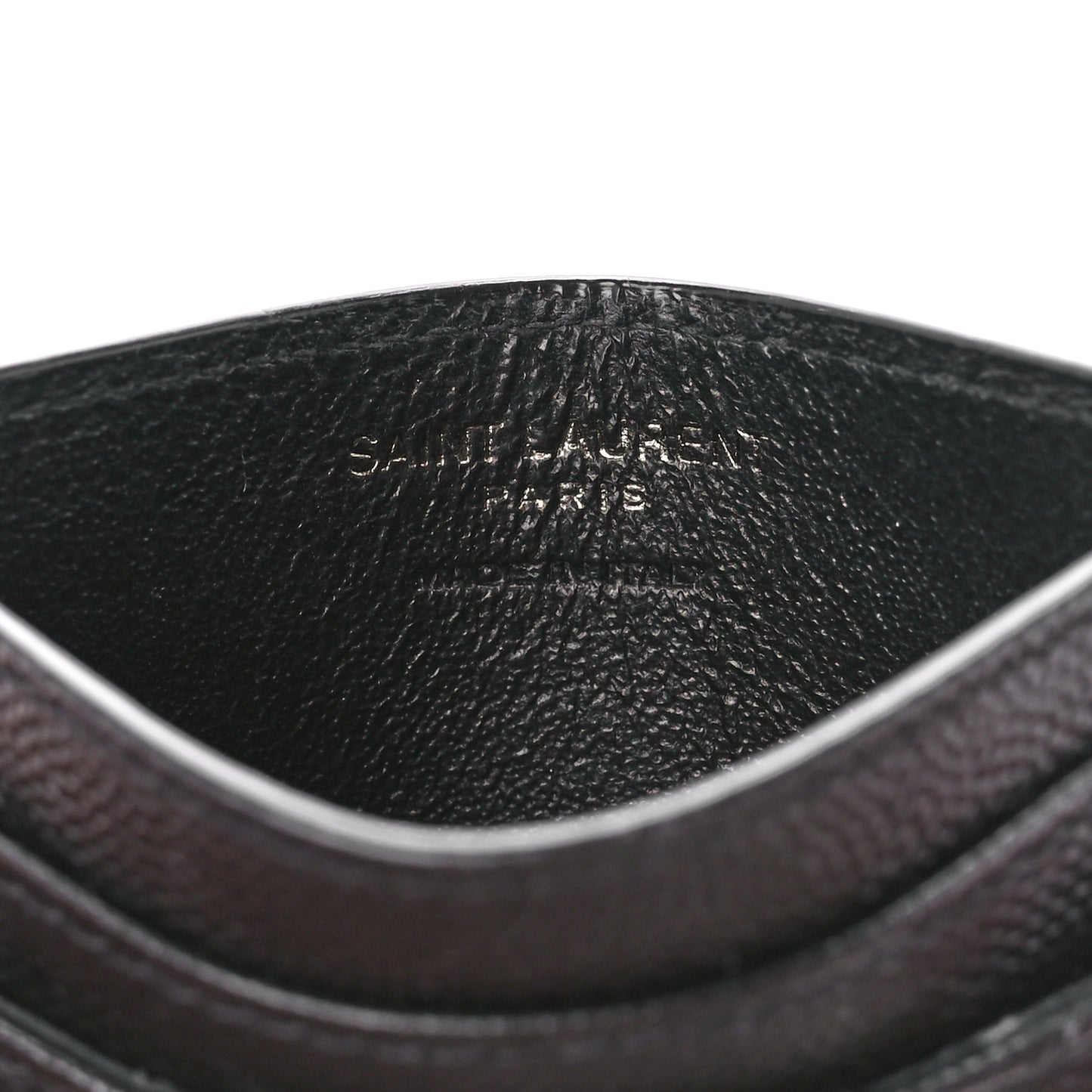 Grain De Poudre Matelasse Chevron Monochrome Monogram Credit Card Case Black