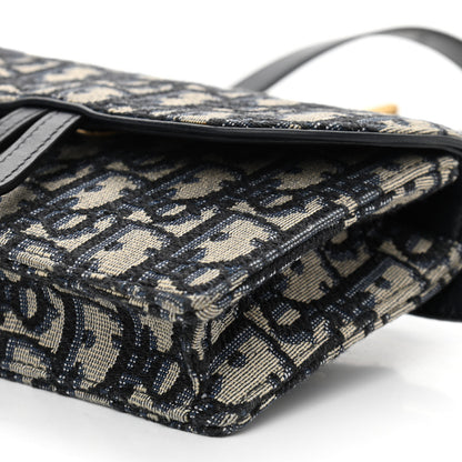 Christian Dior Oblique Saddle Belt Bag Blue 8 of 9