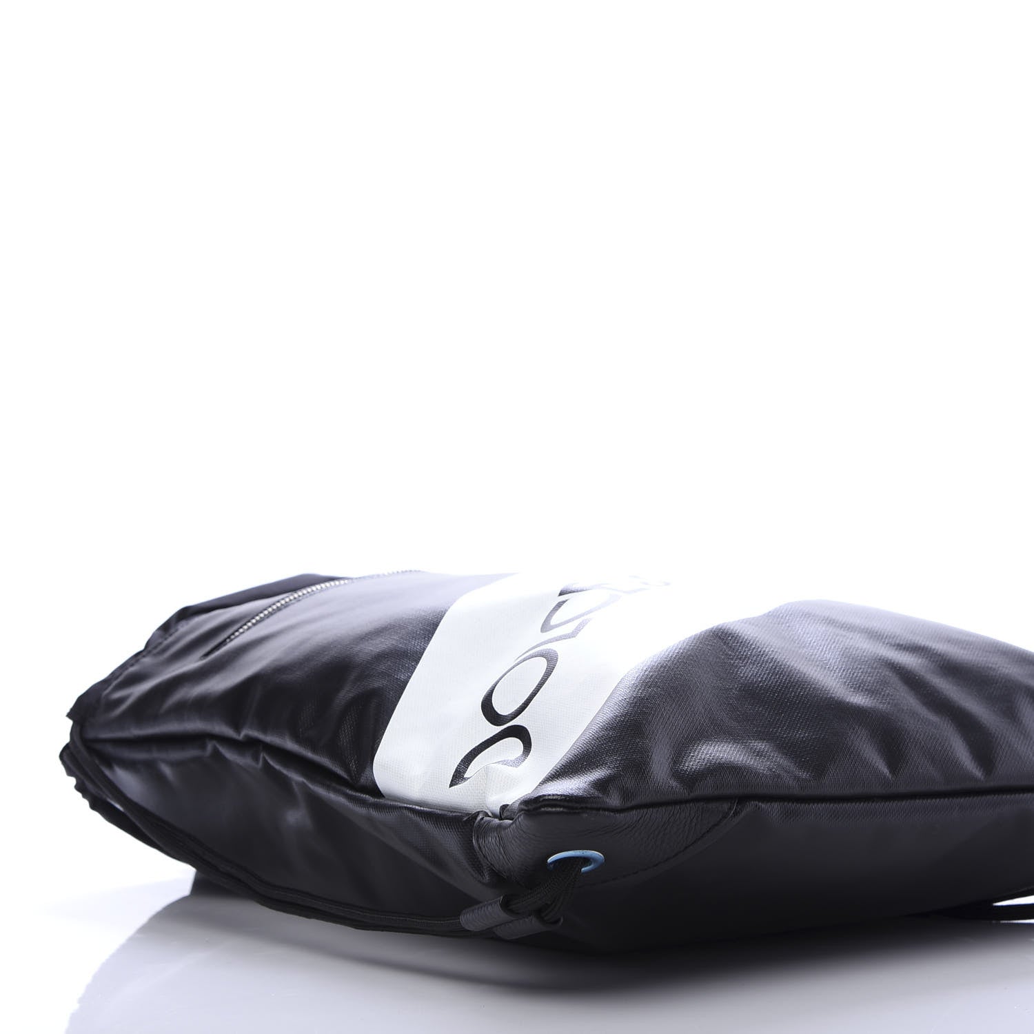Dolce & Gabbana Coated Canvas Logo Drawstring Backpack Black White 5 of 8