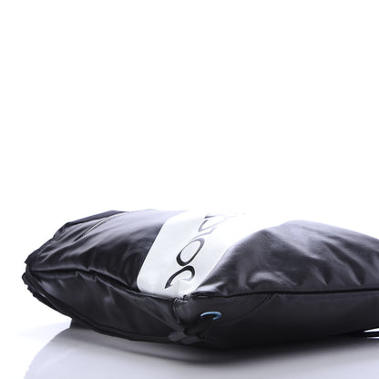 Dolce & Gabbana Coated Canvas Logo Drawstring Backpack Black White 5 of 8