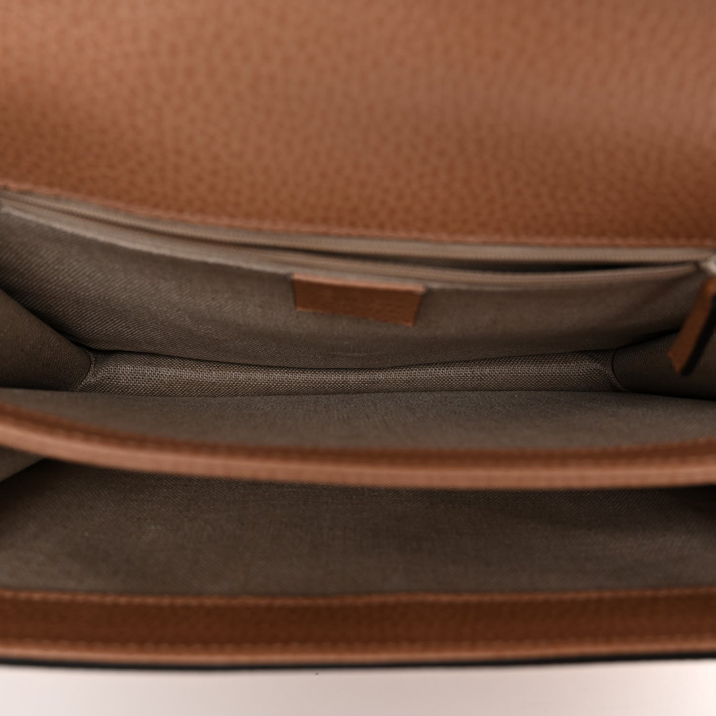 Dollar Calfskin Interlocking G Shoulder Bag Camelia