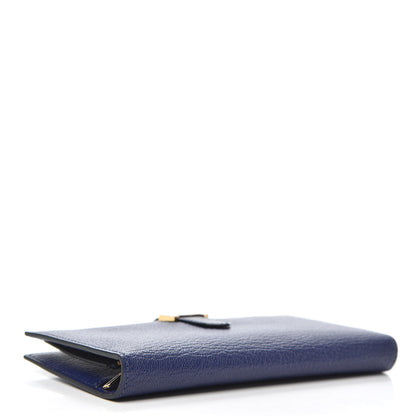 Hermes Chevre Mysore Bearn Gusset Wallet Bleu Encre 4 of 10