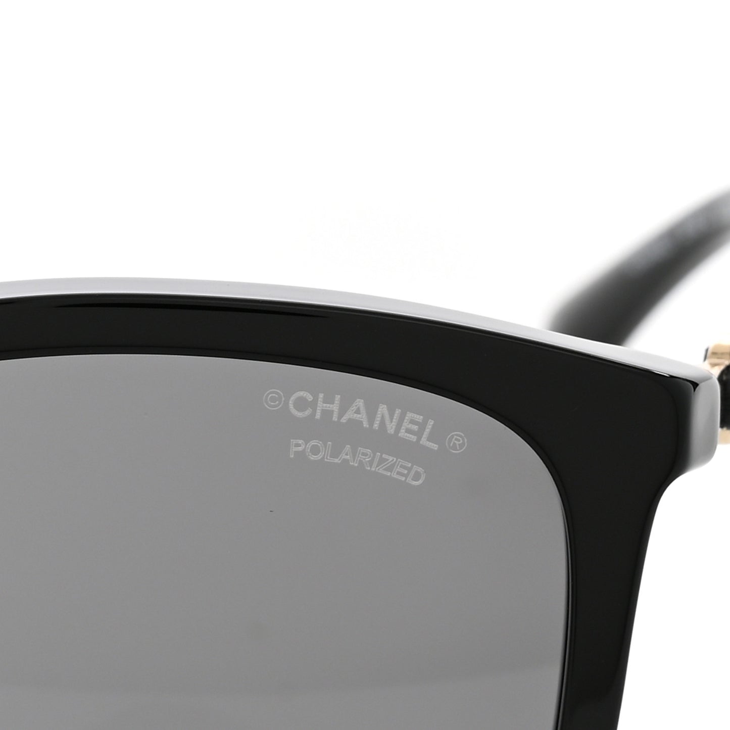 Acetate Calfskin Square Sunglasses 5546-Q Black