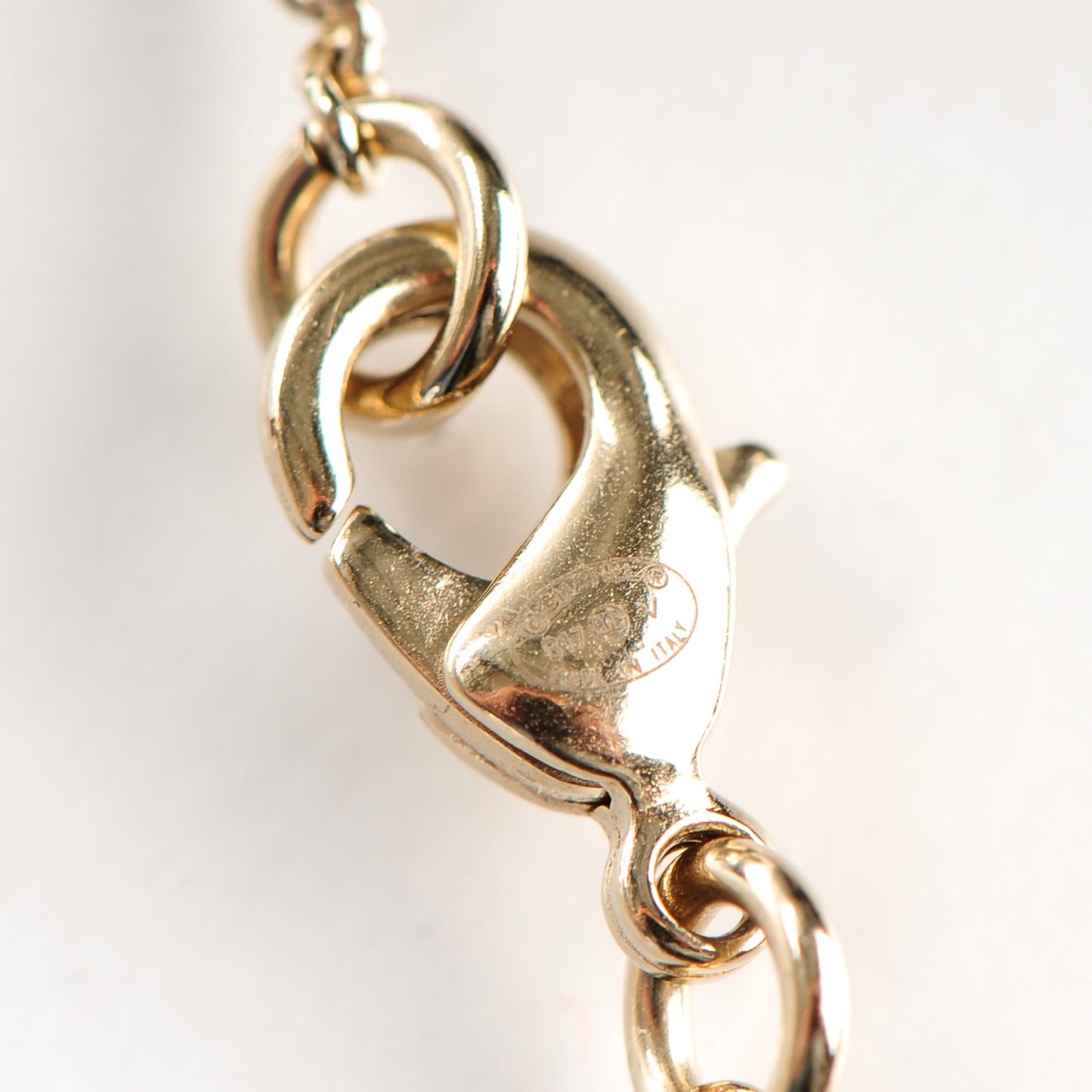 Metal Quilted CC Pendant Necklace Gold White