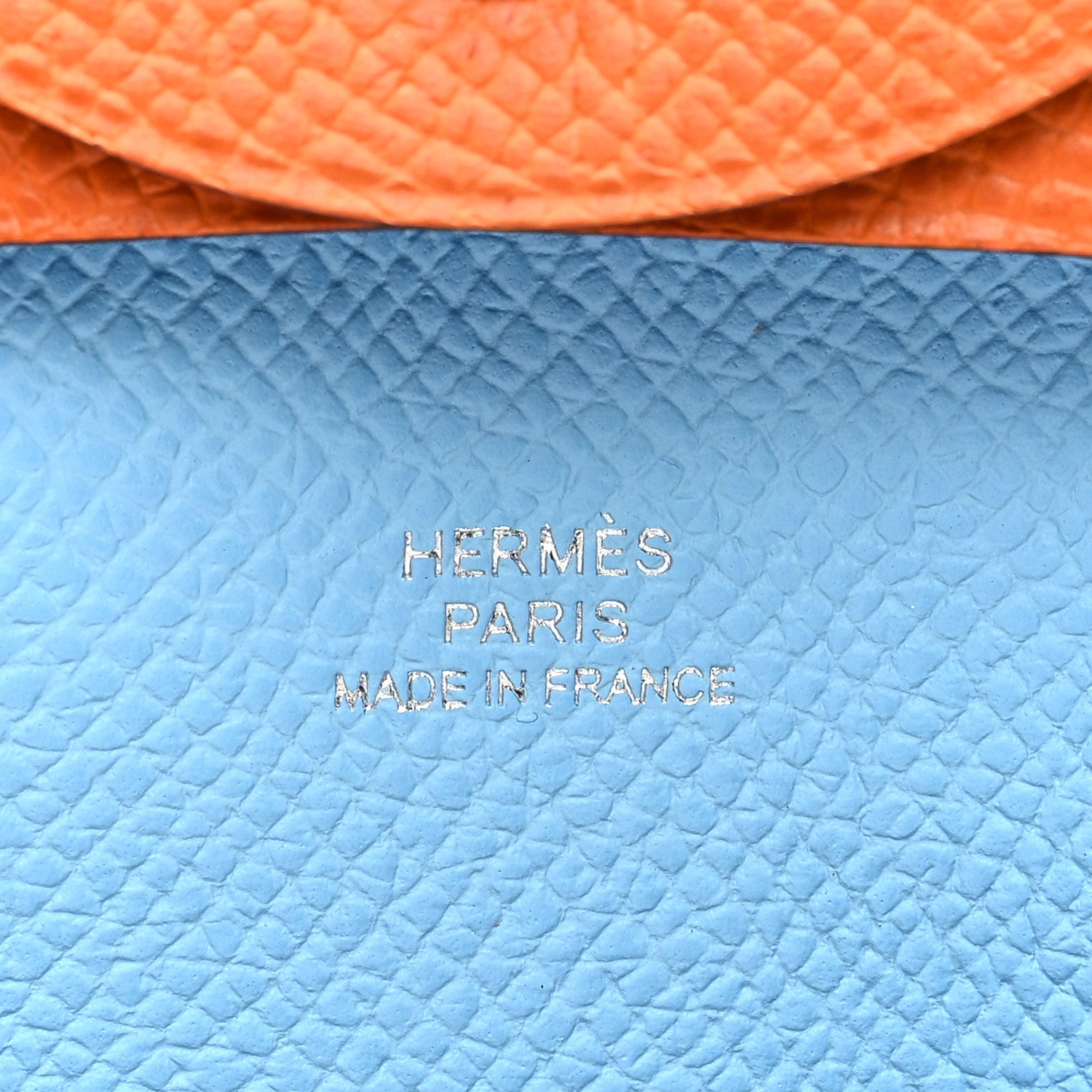 Hermes Epsom Bastia Verso Coin Purse Orange Celeste 6 of 7