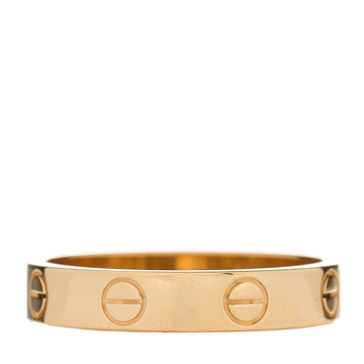 18K Yellow Gold 3.5mm LOVE Wedding Band Ring 53 6.25