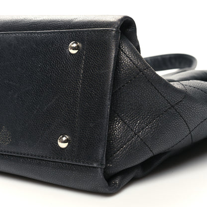 Chanel Caviar Stitched CC Shopper Tote Black 12 of 18