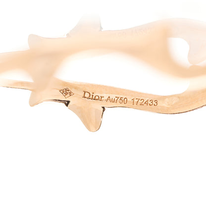 Christian Dior 18K Rose Gold Large Bois de Rose Hoop Earrings 5 of 5