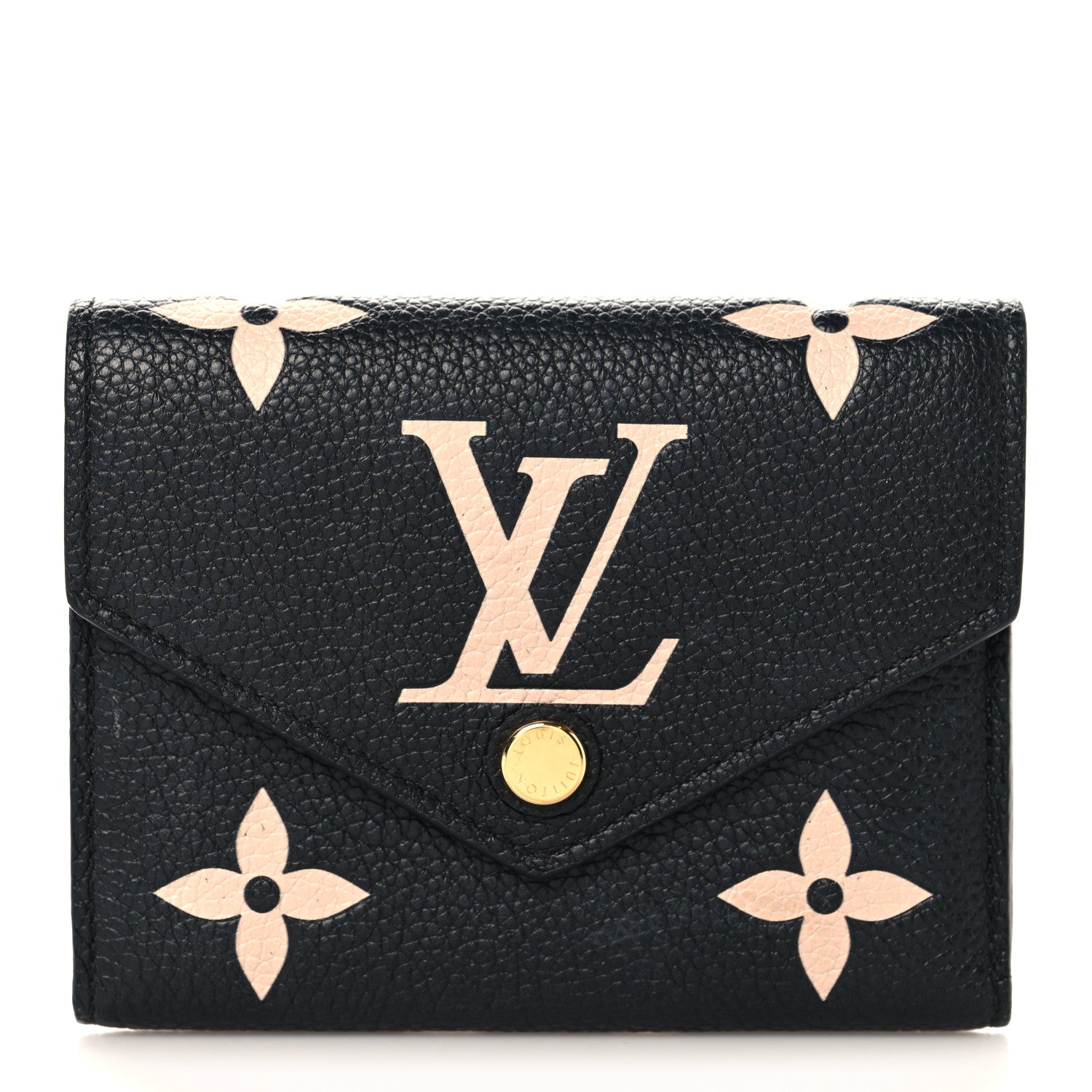 Louis Vuitton Empreinte Monogram Giant Victorine Wallet Black Beige 1 of 6