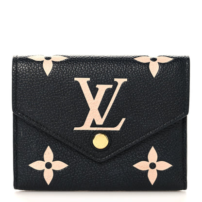 Louis Vuitton Empreinte Monogram Giant Victorine Wallet Black Beige 1 of 6