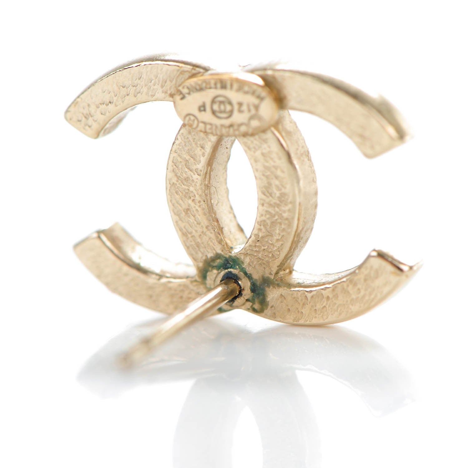 Chanel Crystal CC Earrings Gold 5 of 8