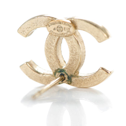 Chanel Crystal CC Earrings Gold 5 of 8