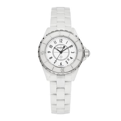 Chanel Stainless Steel Ceramic 33mm J12 Quartz Watch White 1 of 5