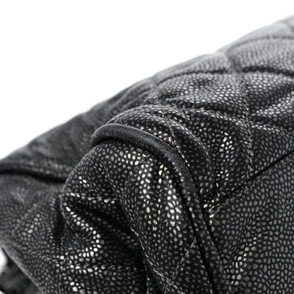 Chanel Metallic Caviar Quilted Timeless Accordion Flap Dark Silver 10 of 14