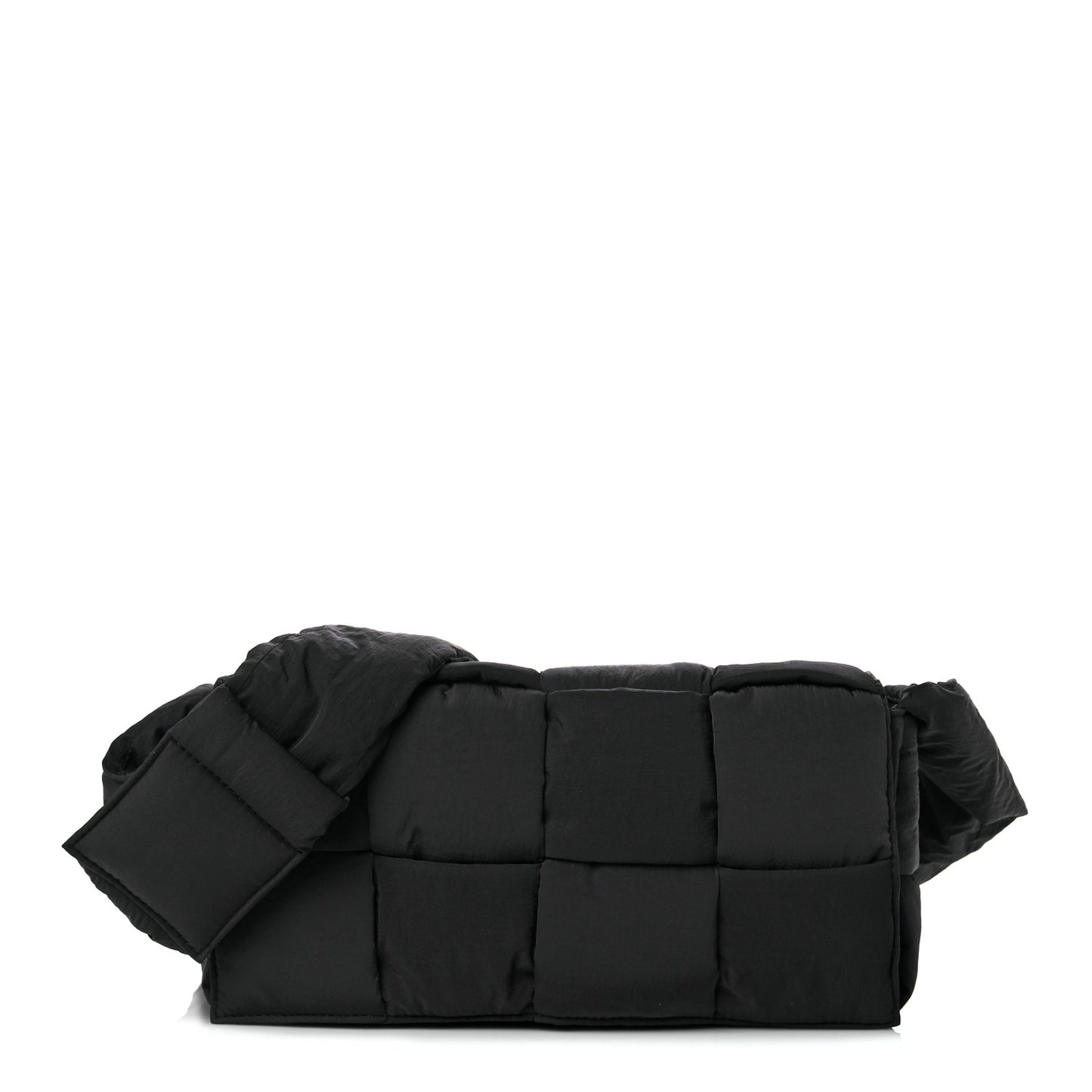Nylon Intrecciato Padded Tech Cassette Bag Black
