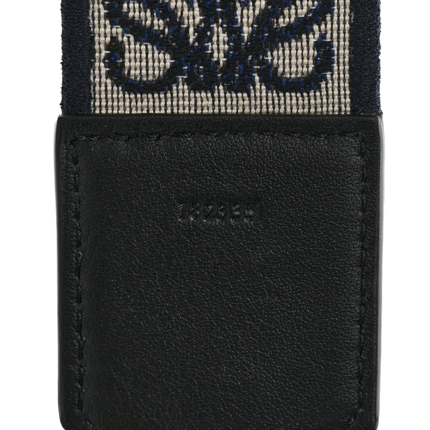 Loewe Calfskin Jacquard Anagram Strap Navy Black 5 of 6