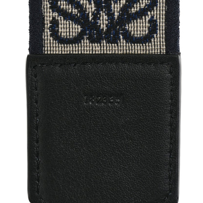 Loewe Calfskin Jacquard Anagram Strap Navy Black 5 of 6