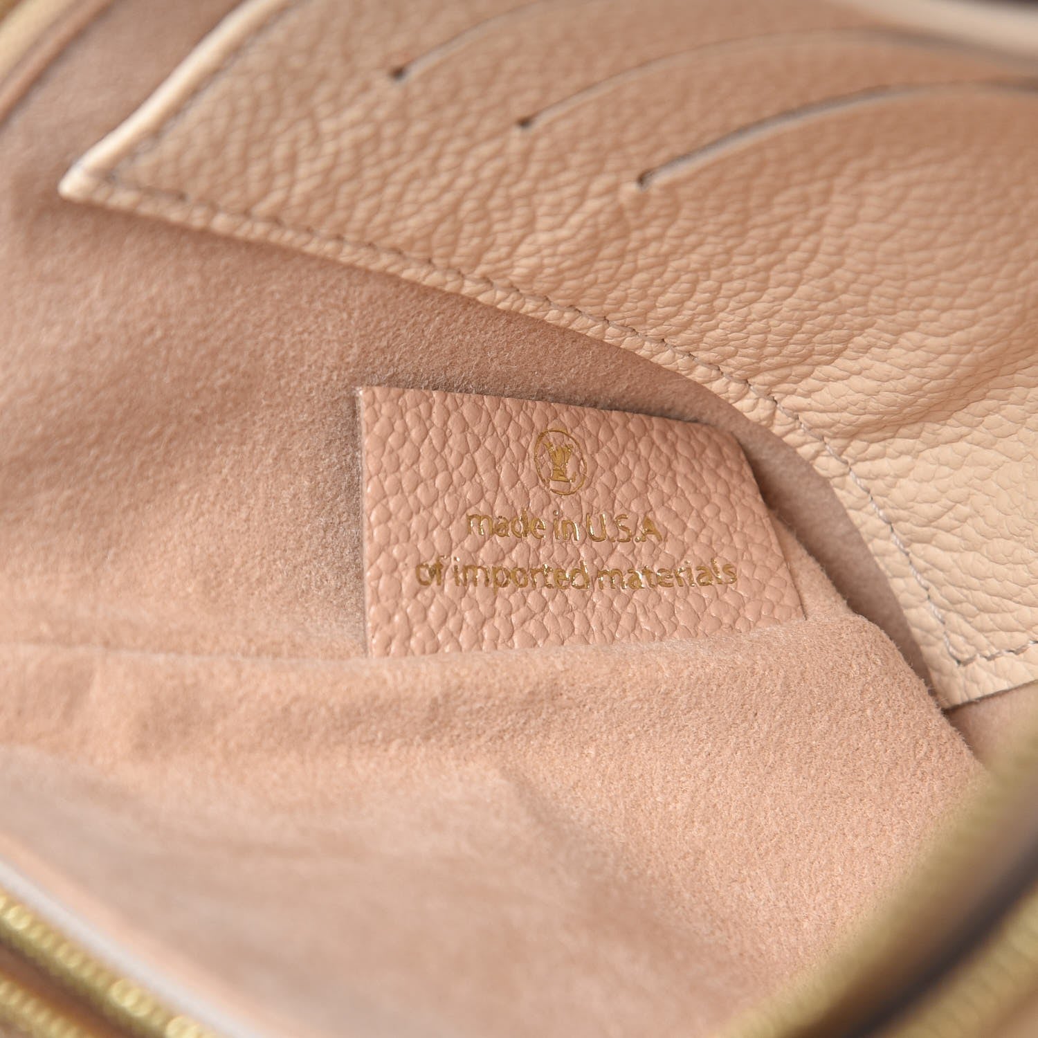 Louis Vuitton Empreinte Double Zip Pochette Beige Rose Creme 8 of 9