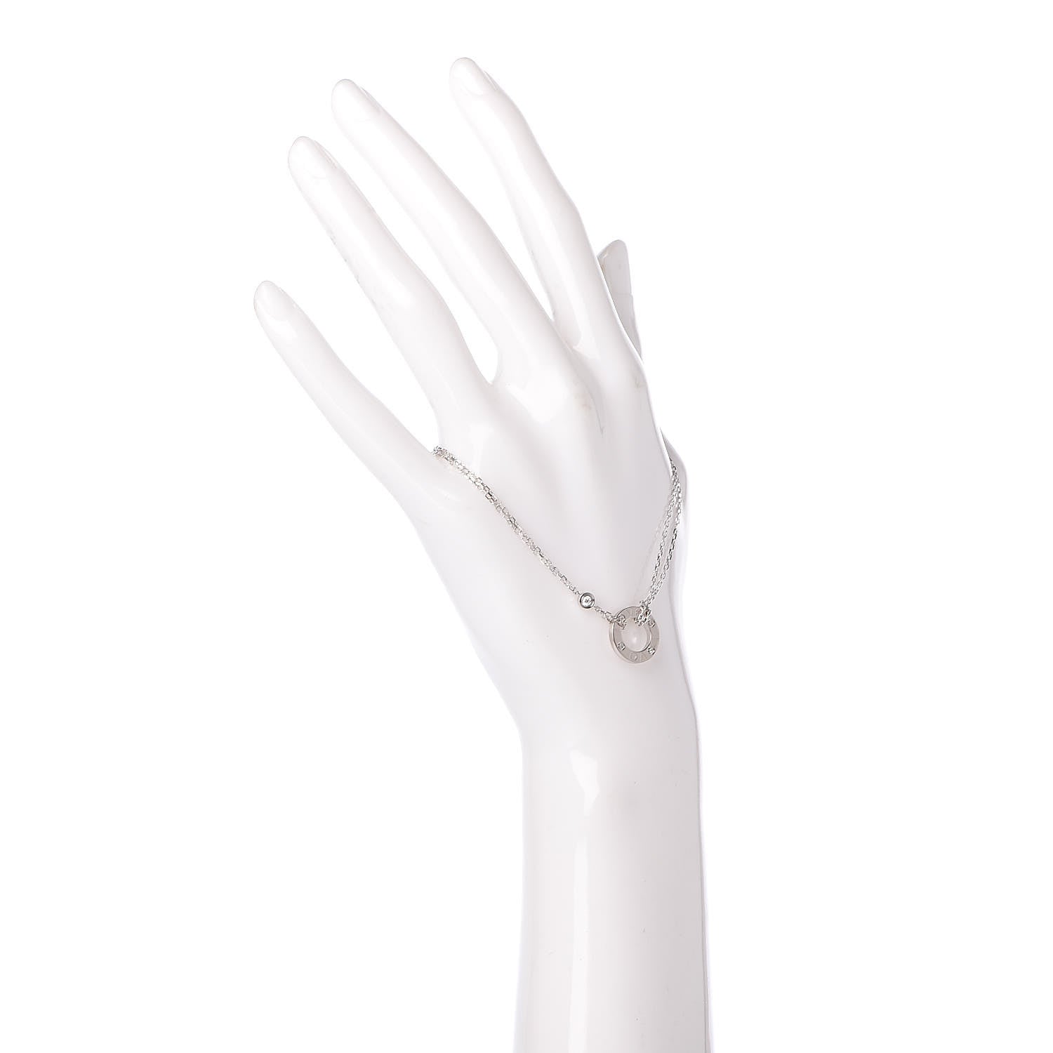 Cartier 18K White Gold Diamond LOVE Bracelet 2 of 4