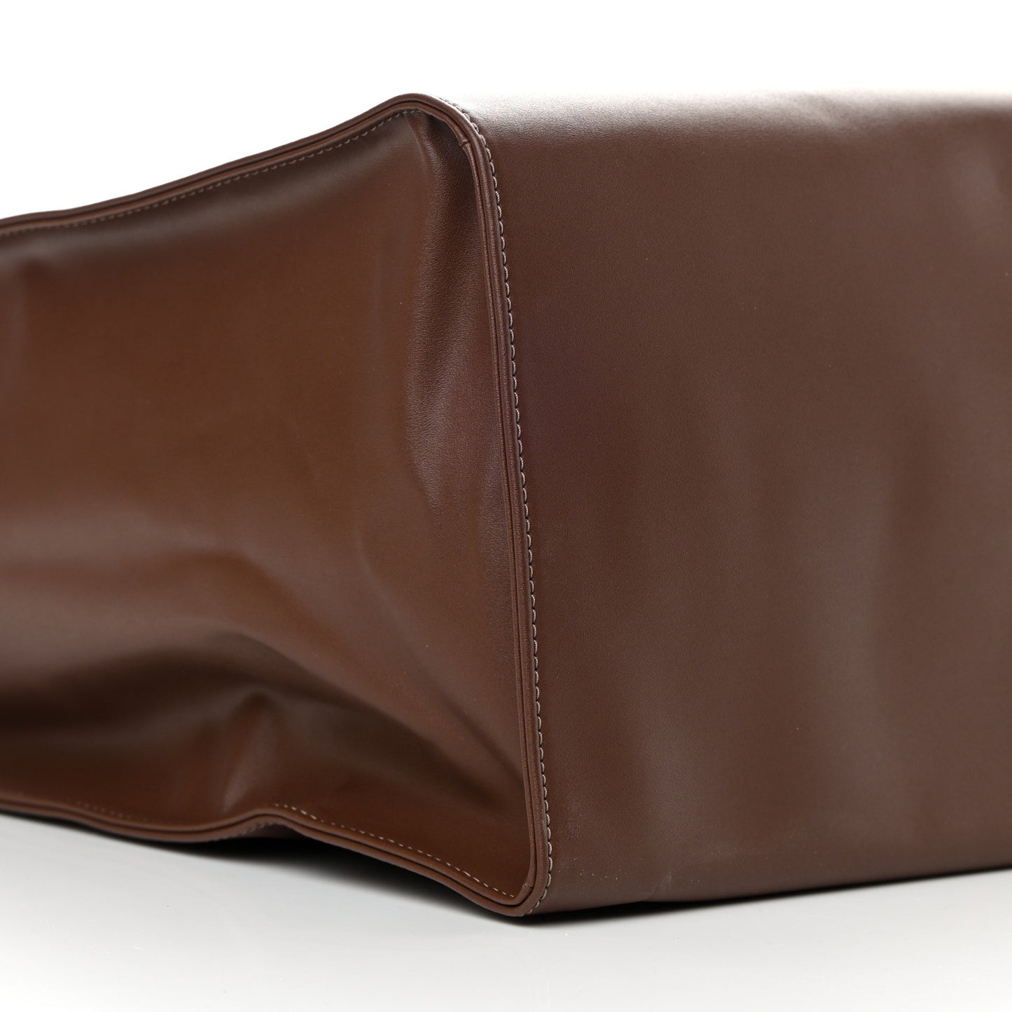 Vegan Leather Large Shopping Bag Chocolate