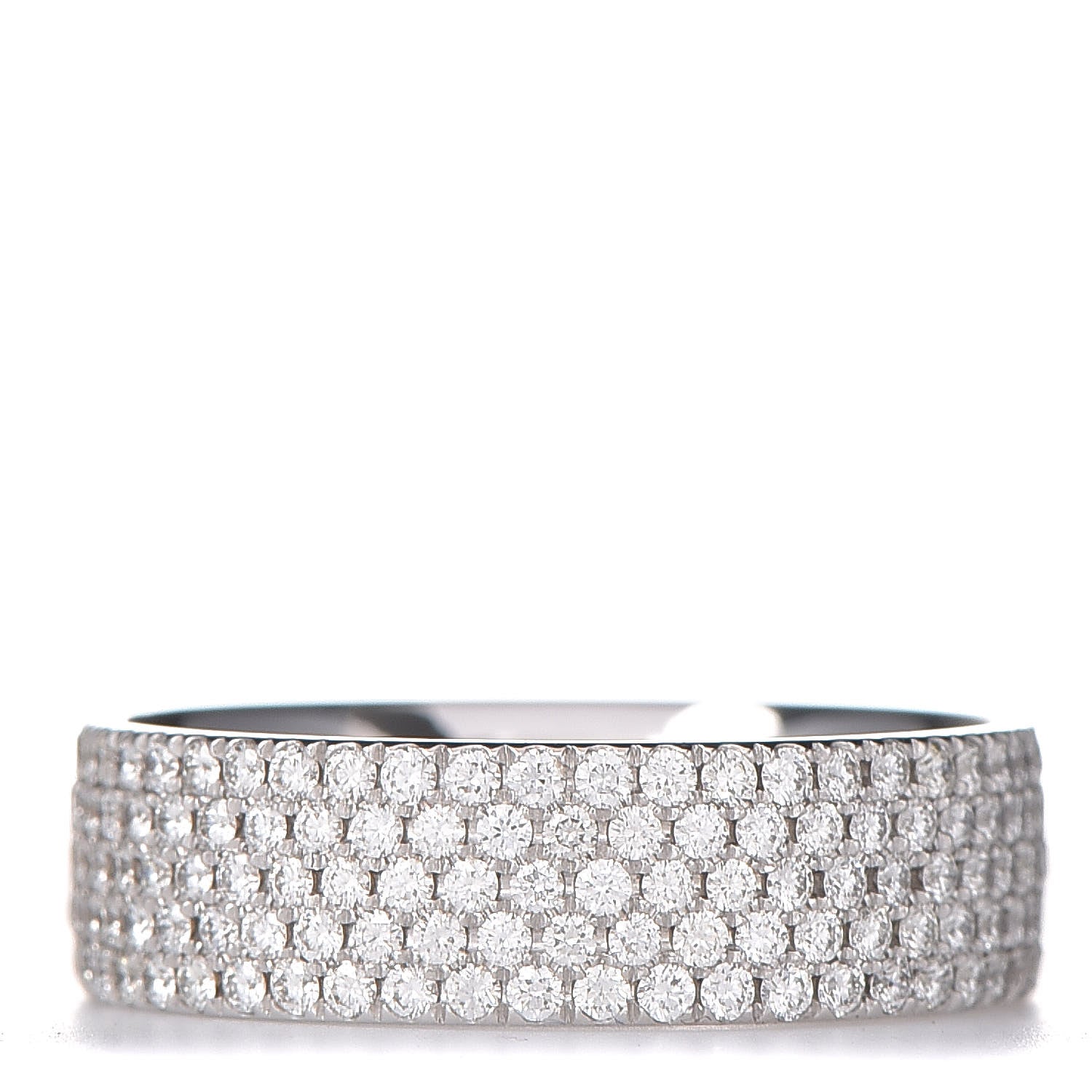 Tiffany 18K White Gold Diamond Metro Five-Row Ring 47 4 1 of 6