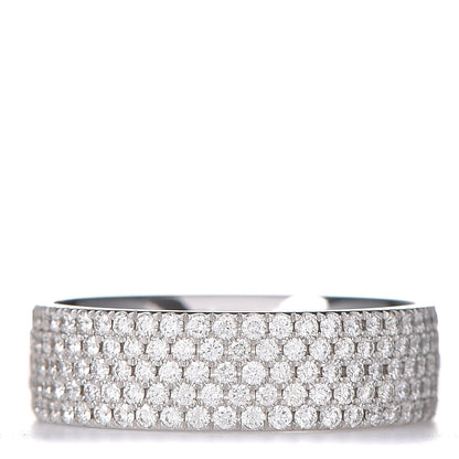 Tiffany 18K White Gold Diamond Metro Five-Row Ring 47 4 1 of 6