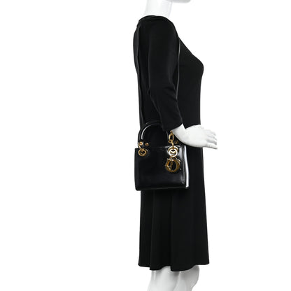 Christian Dior Glazed Calfskin Mini Lady Dior Black 2 of 11