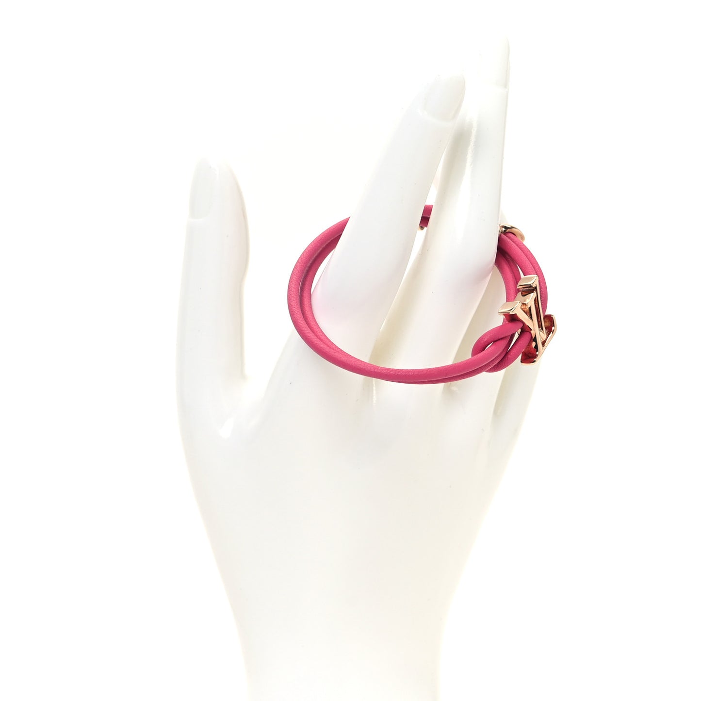 Calfskin Bloom Bracelet Pink