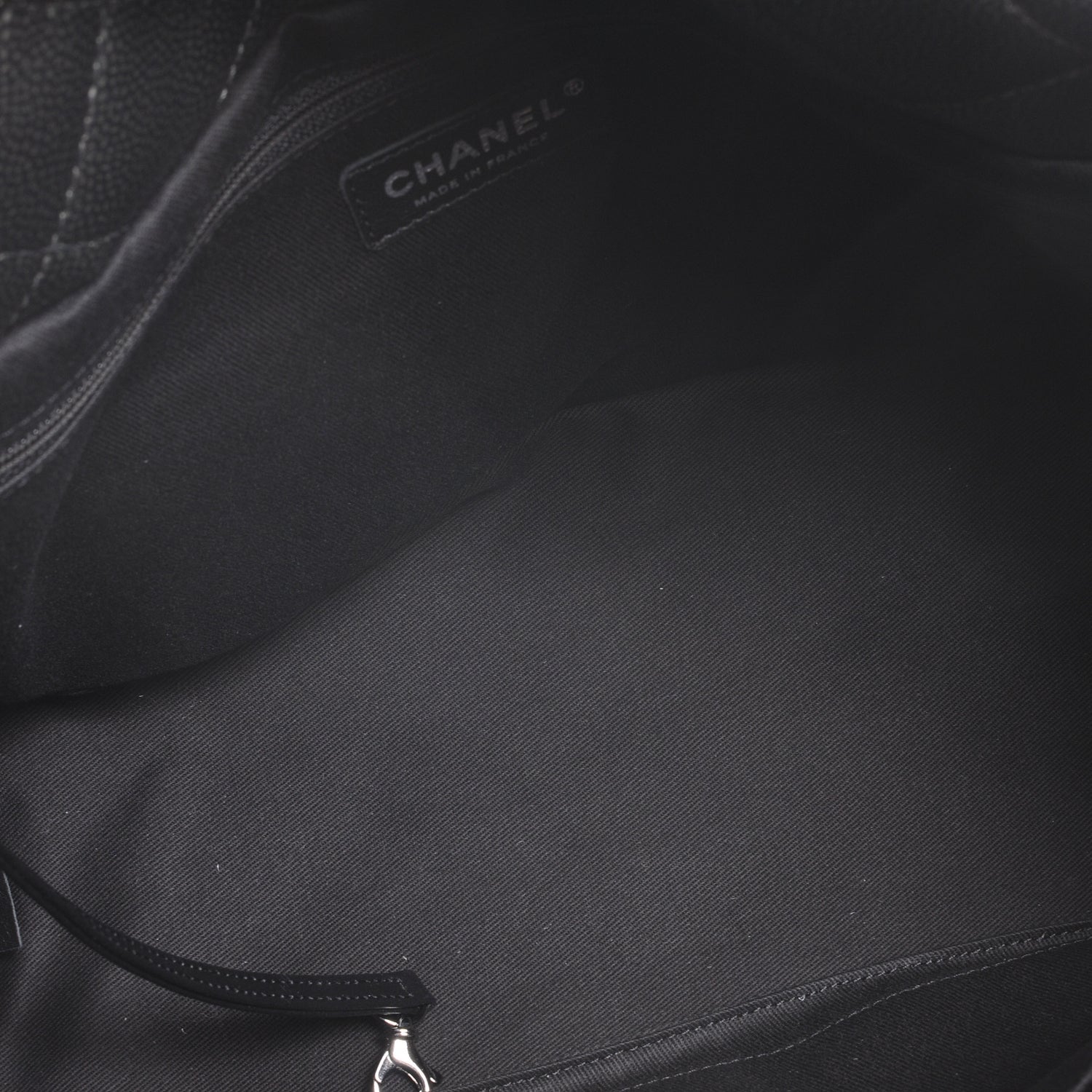 Chanel Caviar Timeless CC Tote Dark Silver 6 of 7