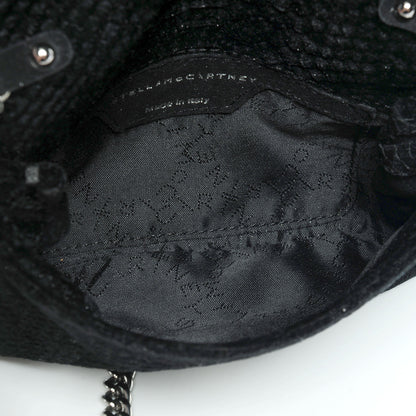 Stella McCartney Python Embossed Velvet Falabella Crossbody Black 5 of 8