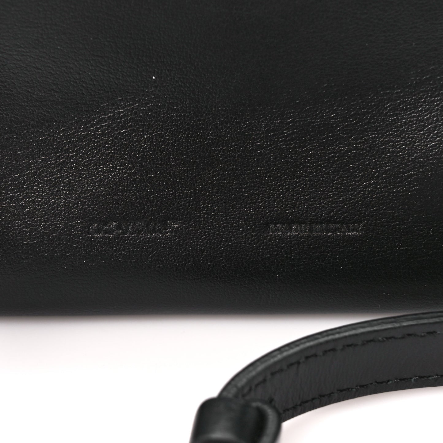 Calfskin Diag Small Binder Clip Crossbody Black