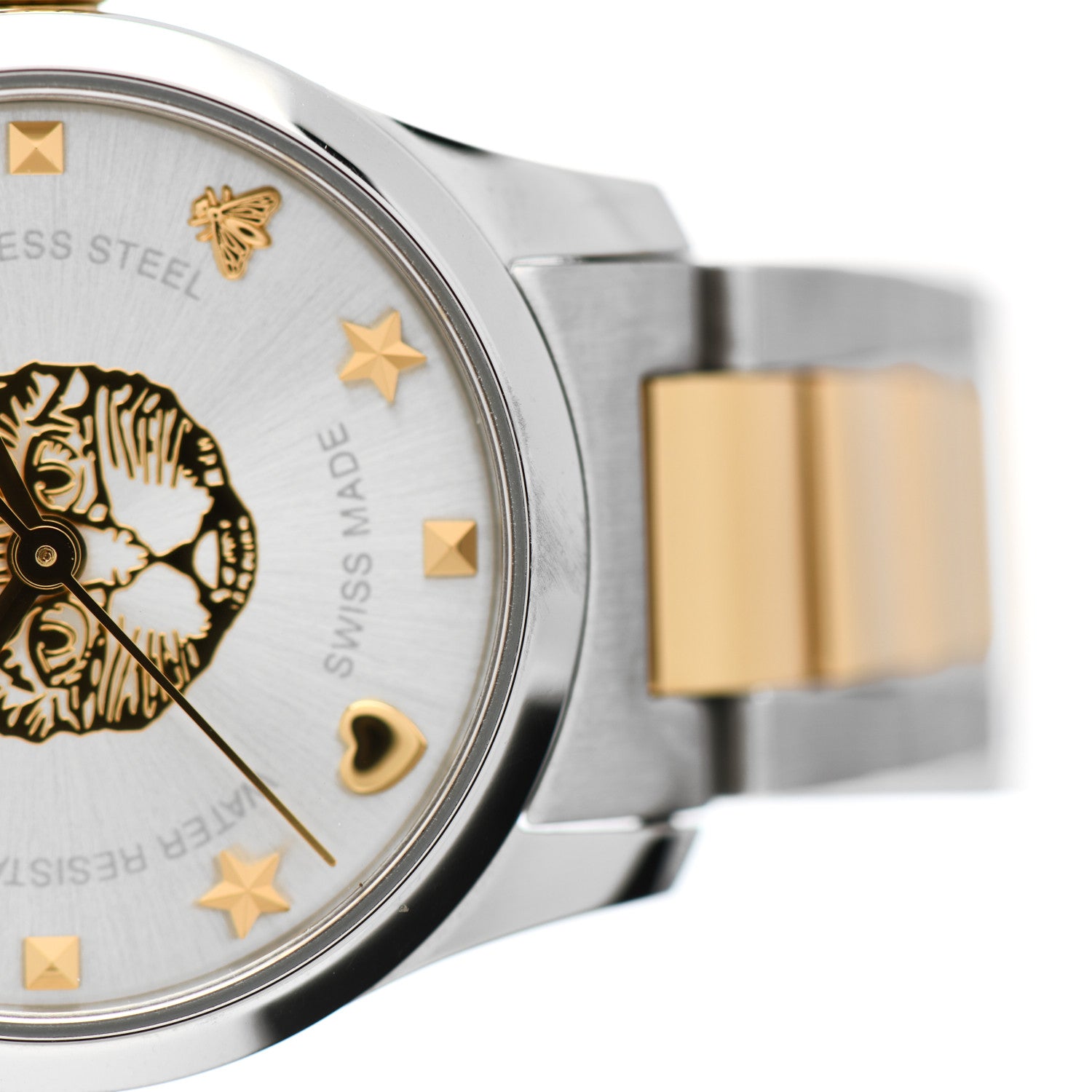 Gucci Stainless Steel 27mm G-Timeless Two Tone Cat Quartz Watch 5 of 6