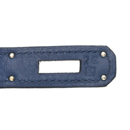 Hermes Taurillon Clemence Birkin 35 Bleu Brighton 7 of 20