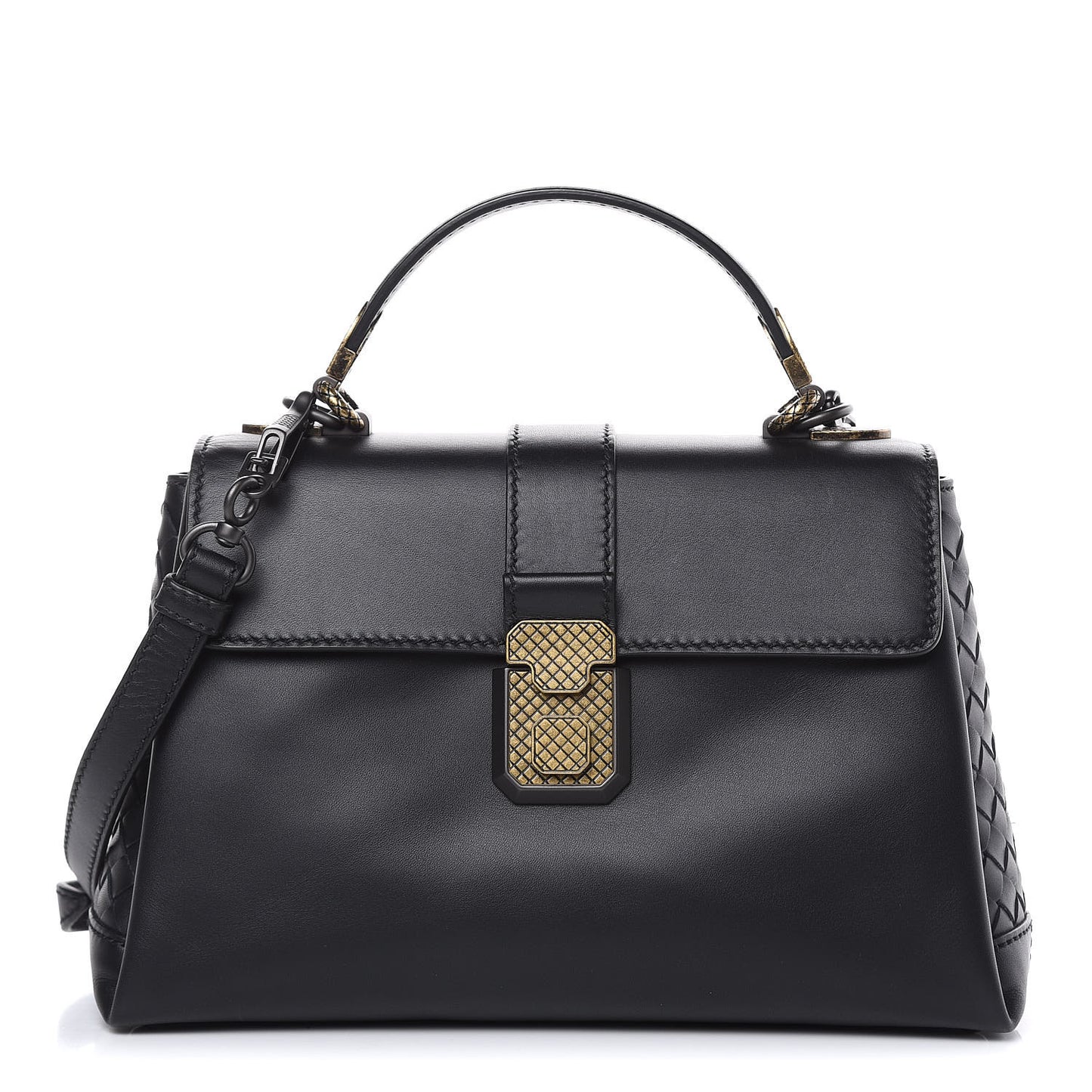 Nappa Small Piazza Bag Black