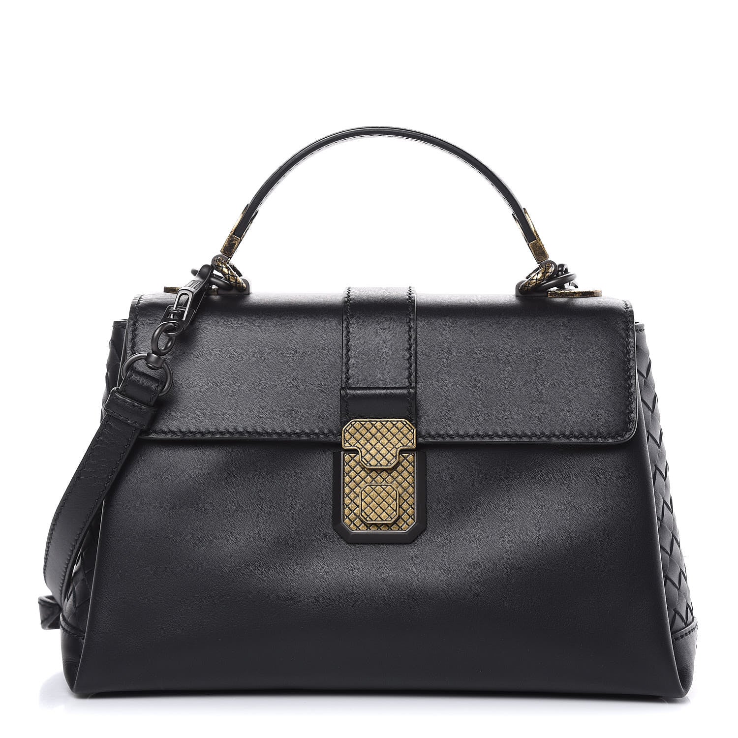 Bottega Veneta Nappa Small Piazza Bag Black 1 of 13