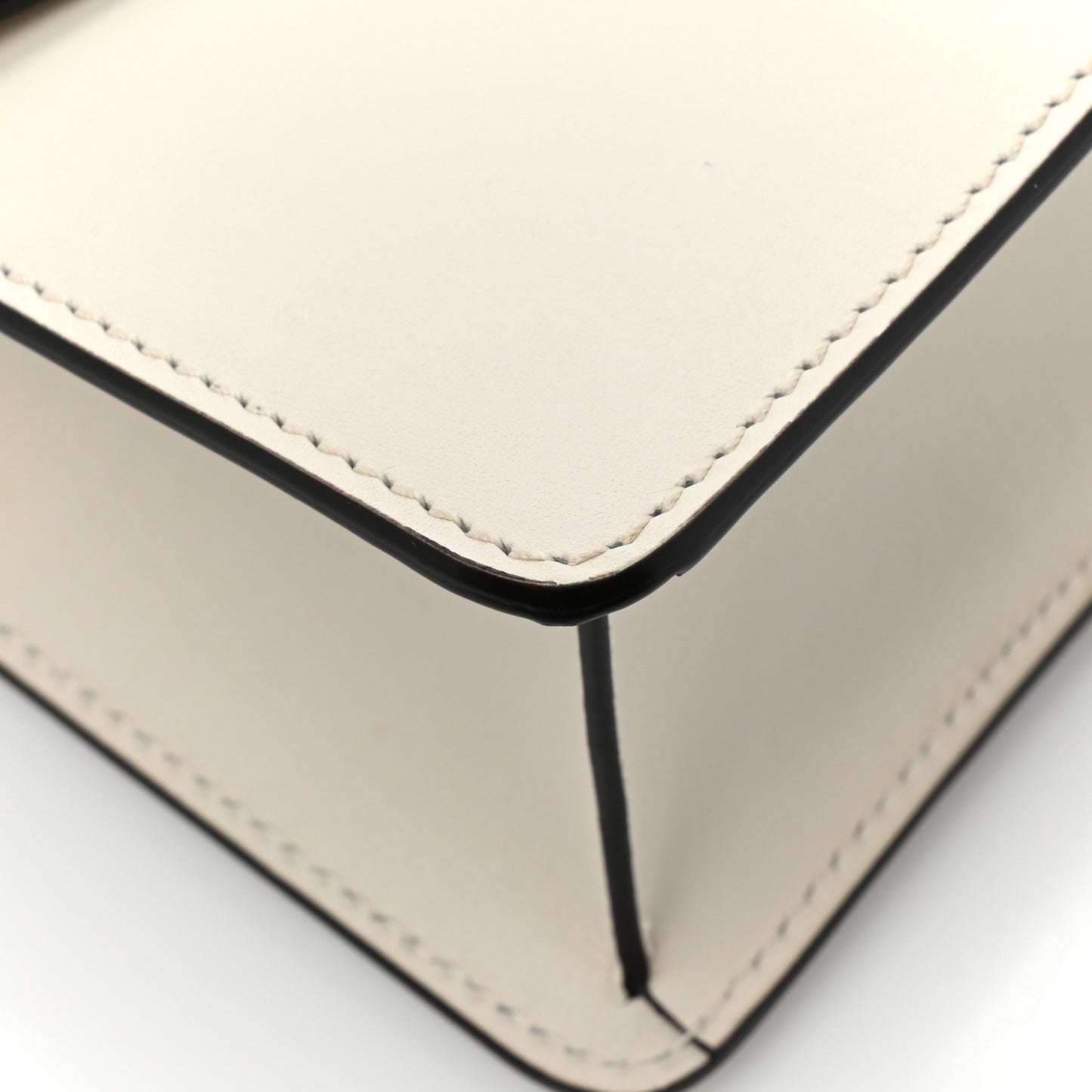 Calfskin Mini Sylvie Chain Shoulder Bag White