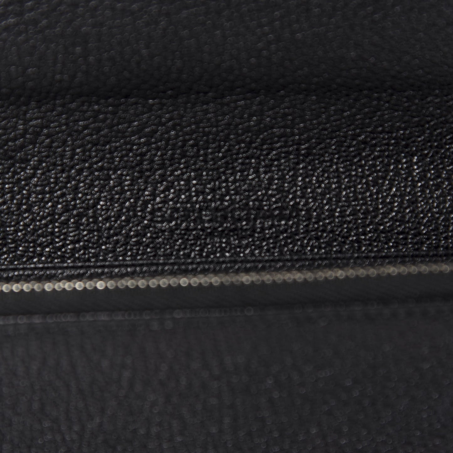 Chevre Silver Metallic Edge Hardware Money Wallet Black