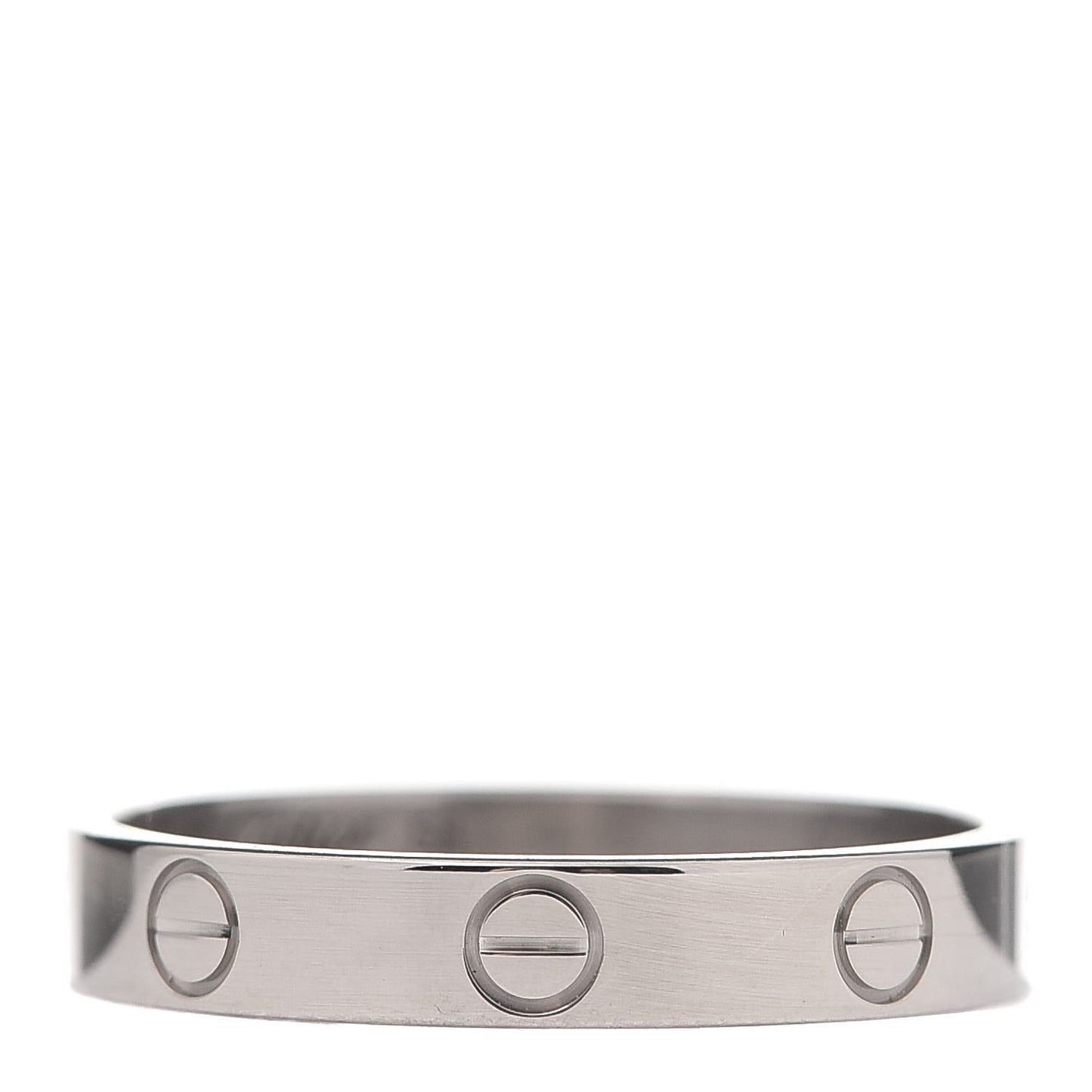 18K White Gold 3.5mm LOVE Wedding Band Ring 58 8.5