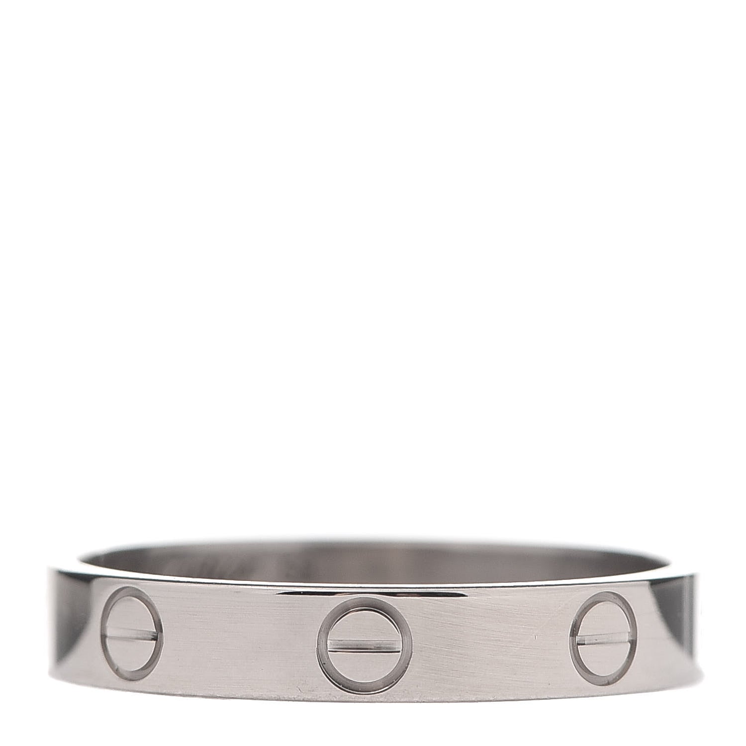 Cartier 18K White Gold 3.5mm LOVE Wedding Band Ring 58 8.5 3 of 6