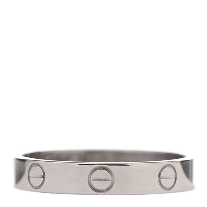 Cartier 18K White Gold 3.5mm LOVE Wedding Band Ring 58 8.5 3 of 6