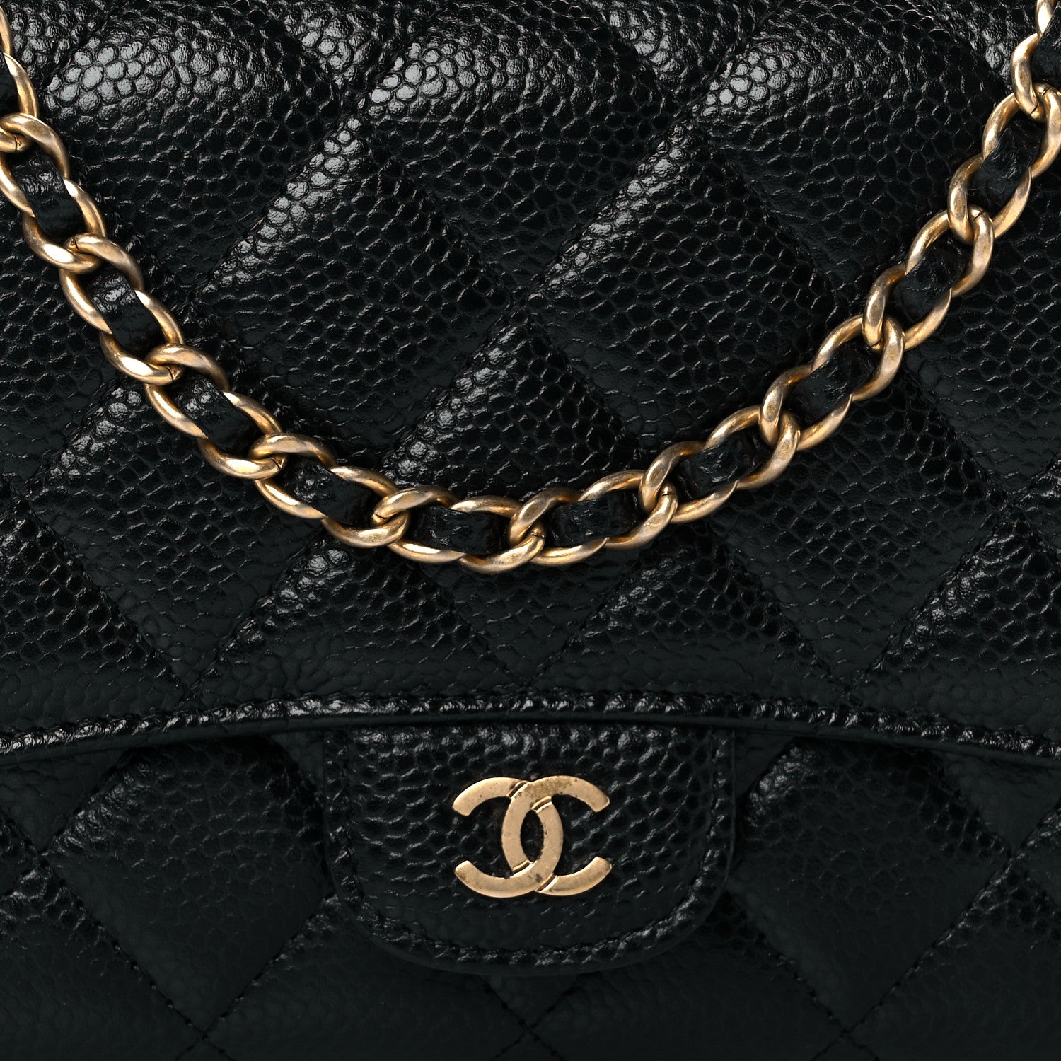 Chanel Caviar Quilted Wallet on Removable Chain Black 8 of 10