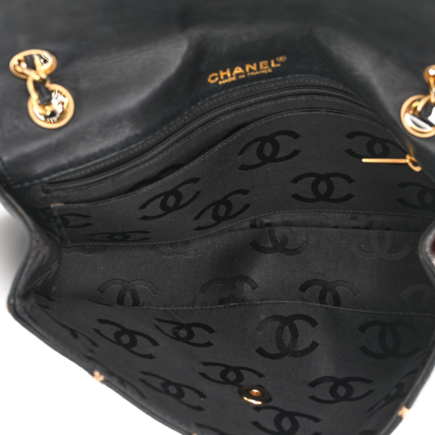 Chanel Calfskin Diamond Stitch Surpique Flap Black 5 of 10
