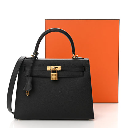 Hermes Epsom Kelly Sellier 25 Black 14 of 14