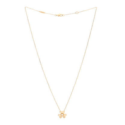 Van Cleef & Arpels 18K Yellow Gold Diamond Mini Frivole Pendant Necklace 2 of 5