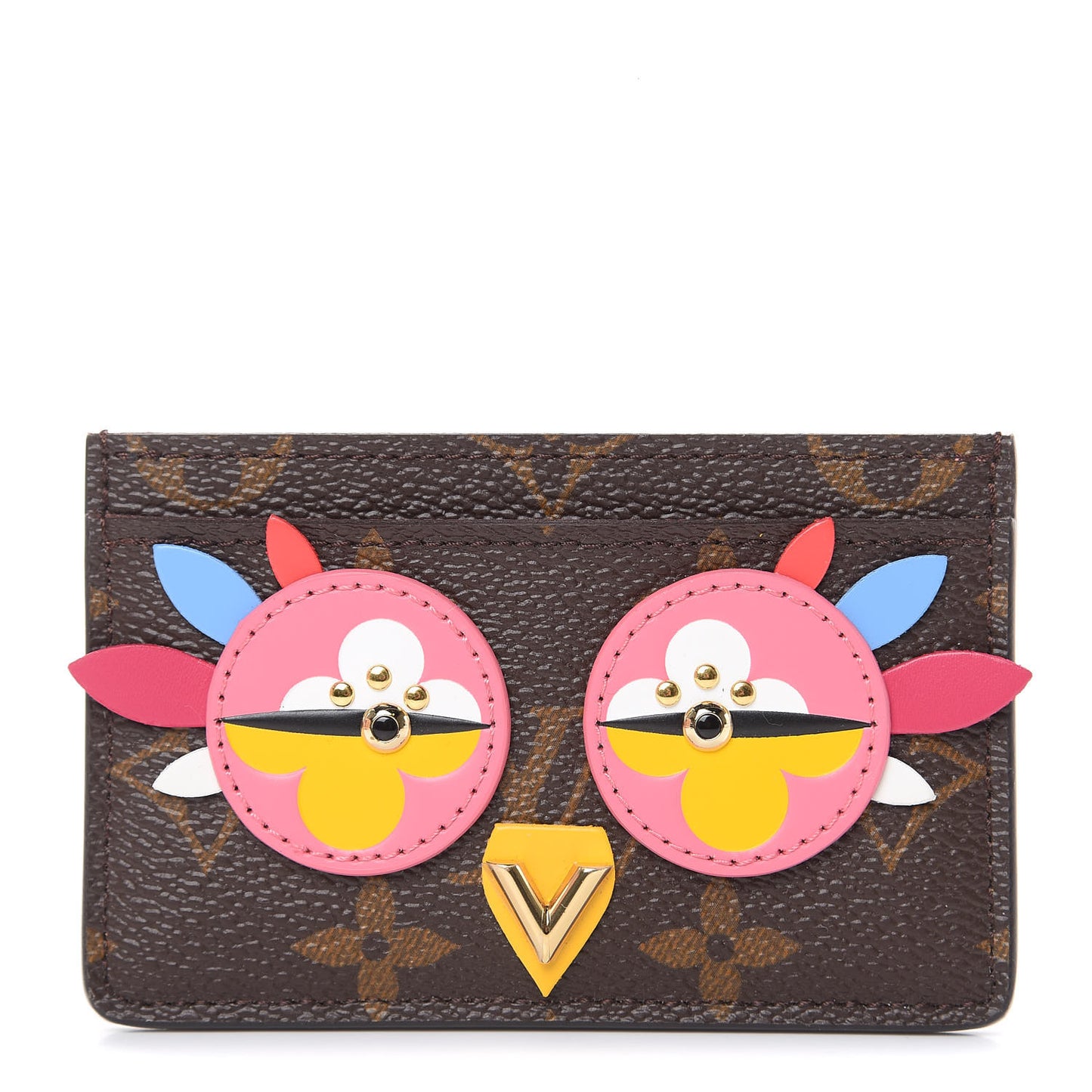 Monogram Lovely Birds Card Holder