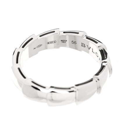 Bulgari 18K White Gold Serpenti Viper Thick Wedding Band Ring  56 7.5 4 of 6