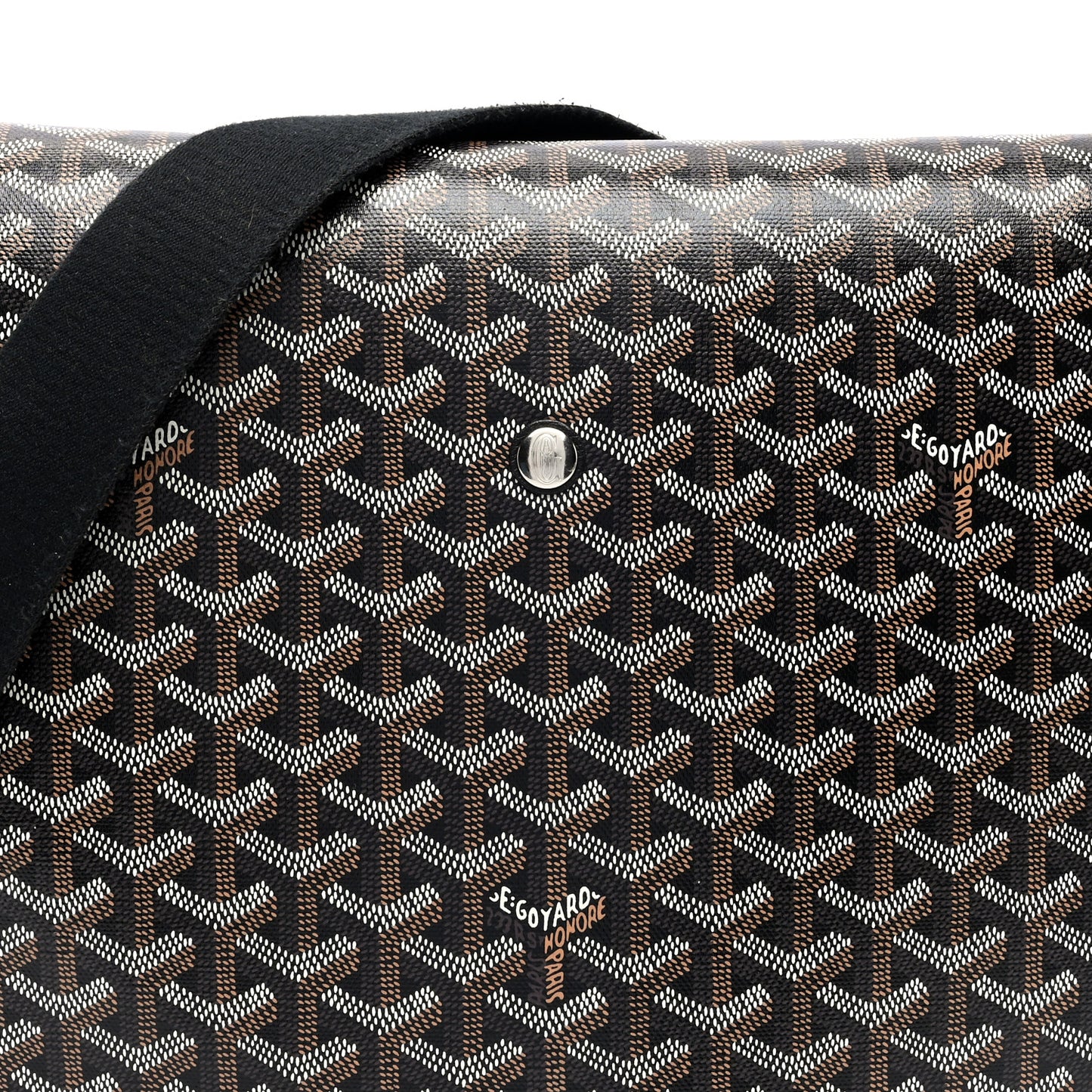 Goyardine Capetien Messenger Bag Black