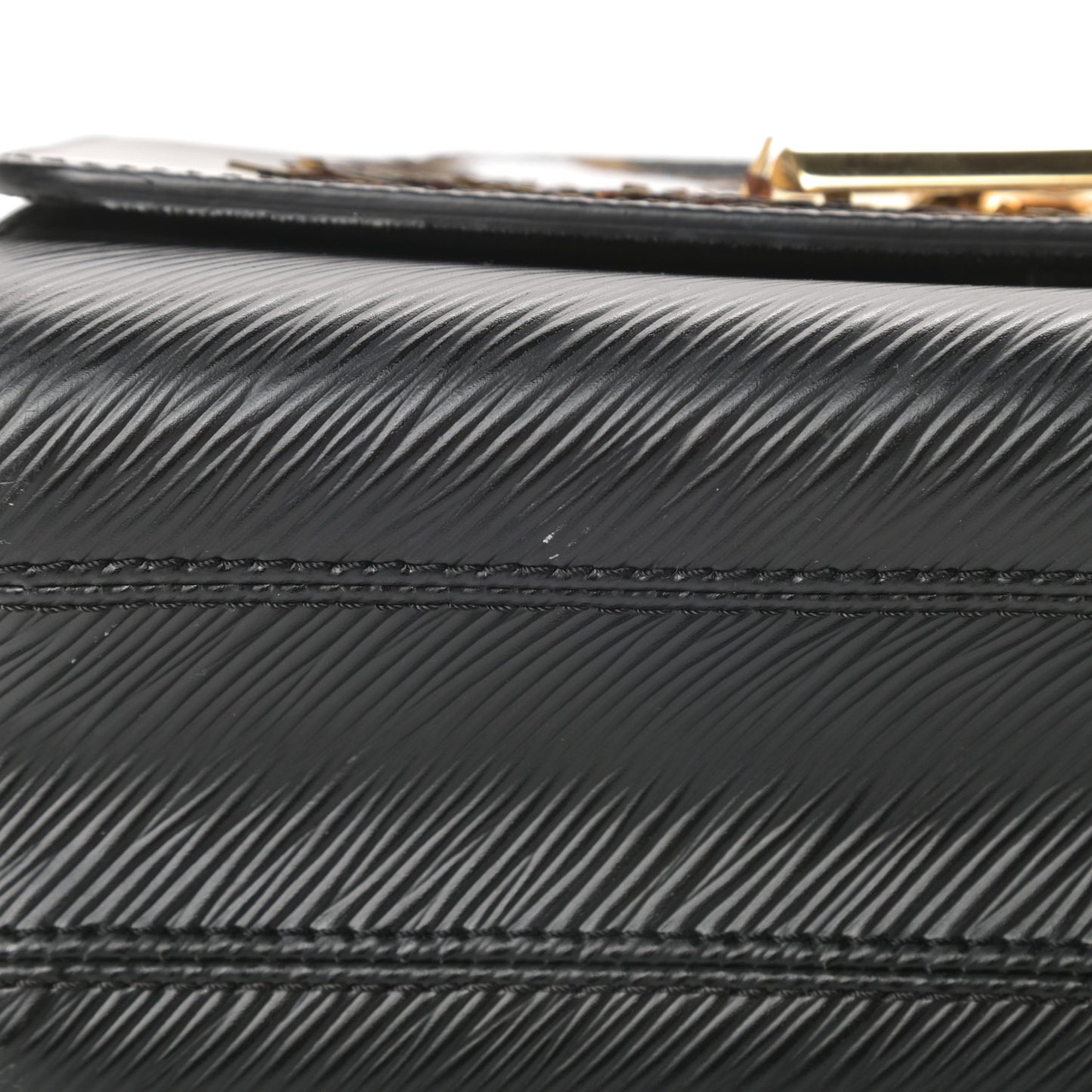 Epi Sequins Twist Shoulder Bag MM Black