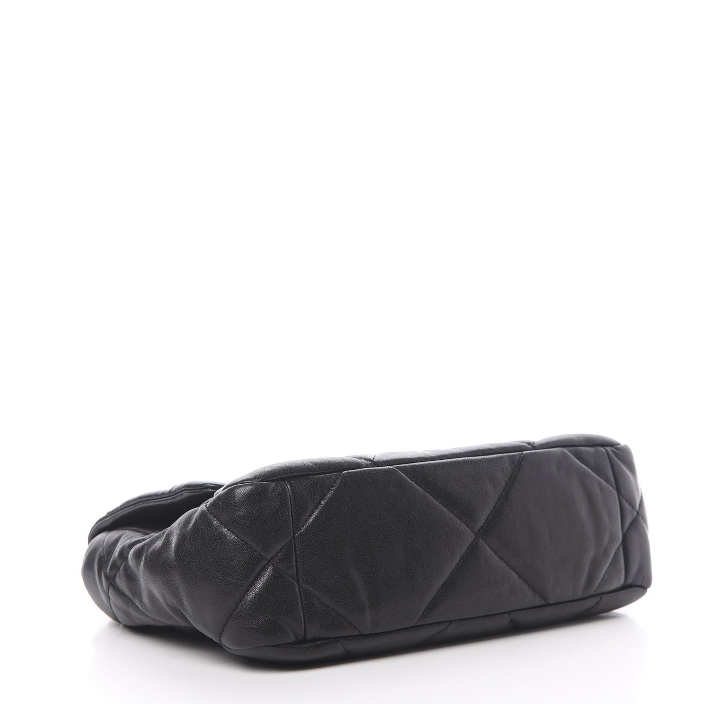 Lambskin Quilted Medium 19 Flap Black